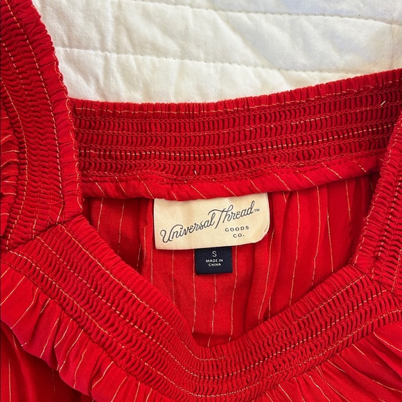 Universal Thread Red Blouse with Ruffle Sleeves - Picture 4 of 4